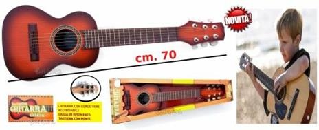 Chitarra Giocattolo Classica Marrone Accordabile con 4 Corde Tastiera con Ponte - 3