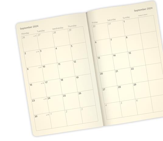 Agenda Castelli Milano HARRIS Oyster grey Diary 2024 13x21 cm Settimanale  Copertina Flex Colore 160 Pag - CASTELLI MILANO - Cartoleria e scuola