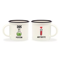 Tazzine da caffè Veleno e Antidoto Legami Espresso for Two Coffee Mug  Poison & Antidote. Set 2 tazzine - Legami - Idee regalo