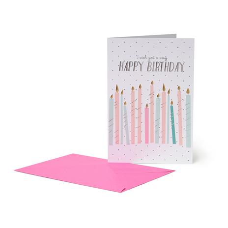 Biglietto auguri Felicità - Candele Legami, Happiness Greeting Cards, HB Candles - 11,50 x 17 cm - 2