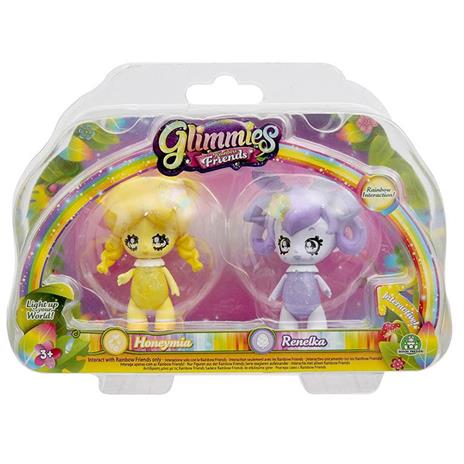 Glimmies Rainbow Friends. Blister 2 Mini Doll. Giochi Preziosi. Gln01000-2