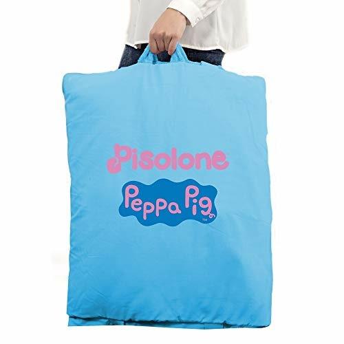 PEPPA PIG SACCO A PELO CON CUSCINO STACCABILE LETTO COPERTA PELUCHE PISOLONE