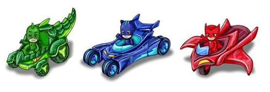 GIOCHI PREZIOSI PJ MASKS VEICOLO BASE CON PERSONAGGIO ASS PJMB9100