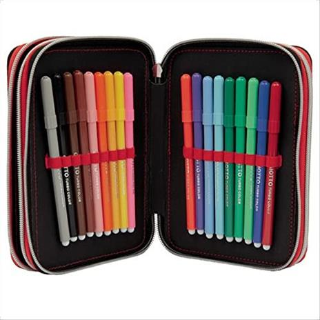 Astuccio organizzato 3 zip Gormiti - 13x20x7 cm - 4