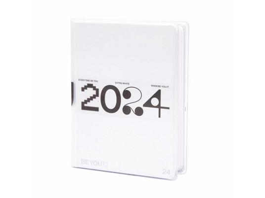 Diario BEYOU 2023-24, Extra White -13,5 x 18,2 cm