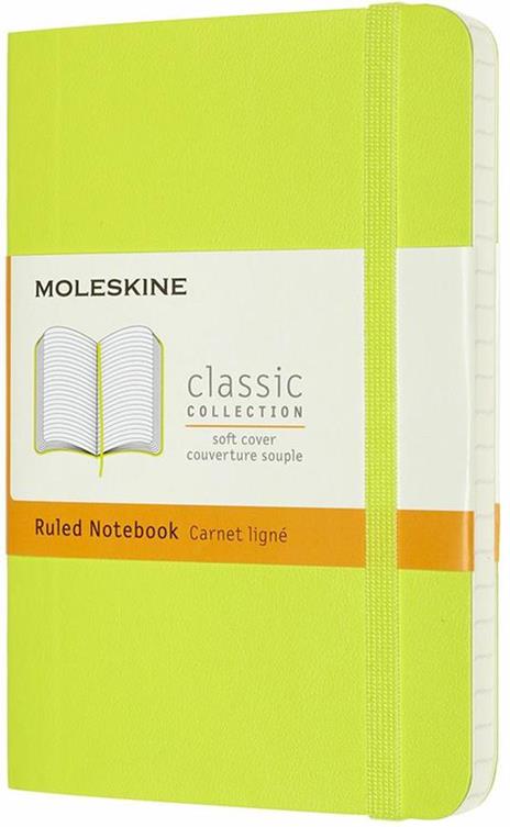 Taccuino Moleskine a righe Pocket copertina morbida Lemon. Verde