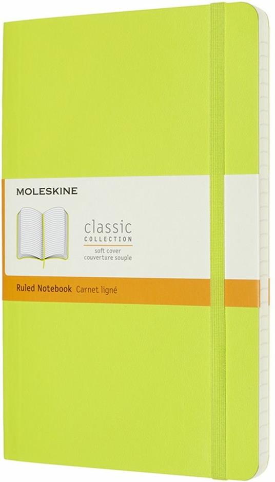 Taccuino Moleskine a righe Large copertina morbida Lemon. Verde