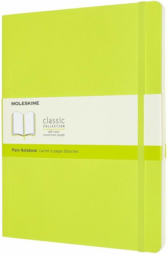 Taccuino Moleskine a pagine bianche X-Large copertina morbida Lemon. Verde