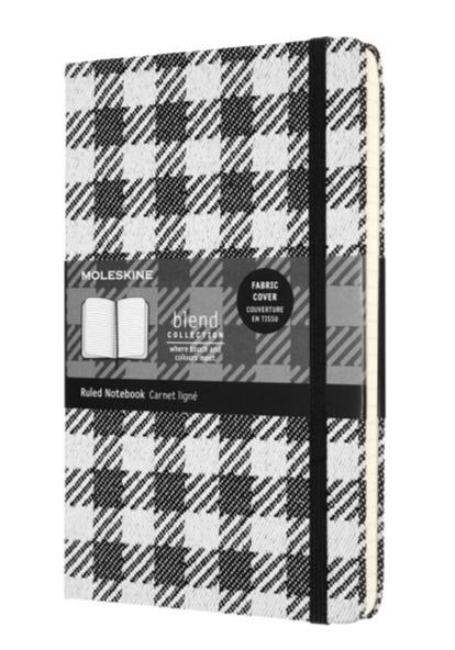 Taccuino Moleskine Blend 20 Limited Collection Large A righe copertina  rigida. Check Pattern Grigio - Moleskine - Cartoleria e scuola