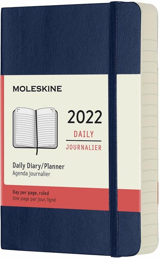 Agenda giornaliera Moleskine 2022, 12 mesi, Pocket, copertina morbida - Blu  zaffiro - Moleskine - Cartoleria e scuola | IBS
