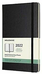 Agenda Settimanale Moleskine 2022, 12 Mesi,, Rigida, Large 13x21 cm, Nero