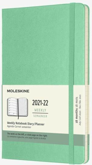 Agenda settimanale Moleskine 2021-2022, 18 mesi Large Copertina rigida  Verde ghiaccio - Moleskine - Cartoleria e scuola | IBS