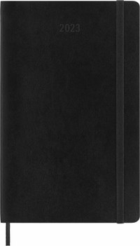 MOLESKINE Agenda 2023 giornaliera, 12 mesi, large 13x21, copertina rigida  nero