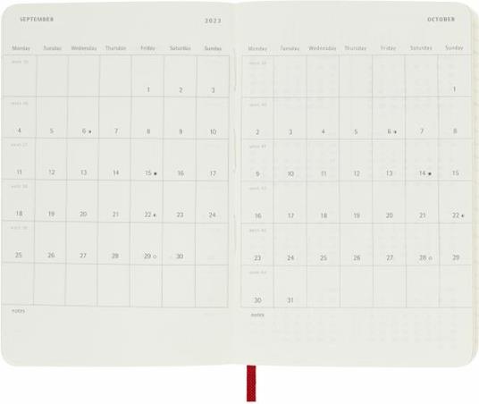 Agenda giornaliera Moleskine 2023, 12 mesi, Pocket, copertina morbida,  Rosso scarlatto - 9 x 14 cm - Moleskine - Cartoleria e scuola | IBS