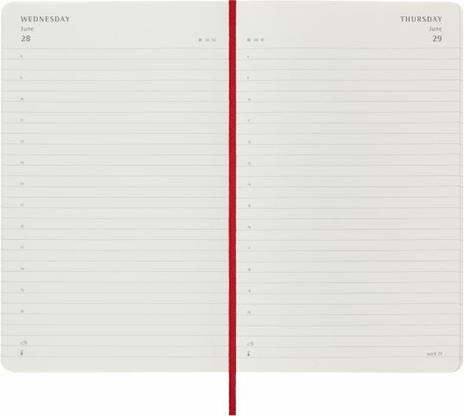 Agenda giornaliera Moleskine 2023, 12 mesi, Large, copertina morbida, Rosso scarlatto - 13 x 21 cm - 3