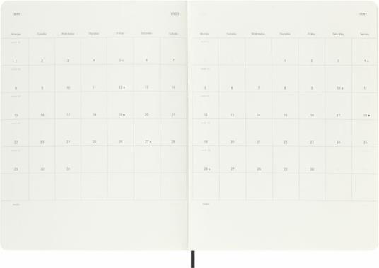 Agenda Moleskine PRO settimanale verticale 2024, 12 mesi, XL, copertina  rigida, Nero - 19 x 25 cm - Moleskine - Cartoleria e scuola