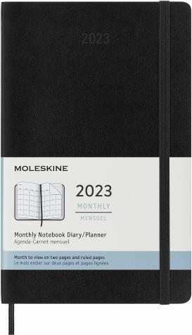 Agenda mensile Moleskine 2023, 12 mesi, Large, Nero - 13 x 21 cm - 8