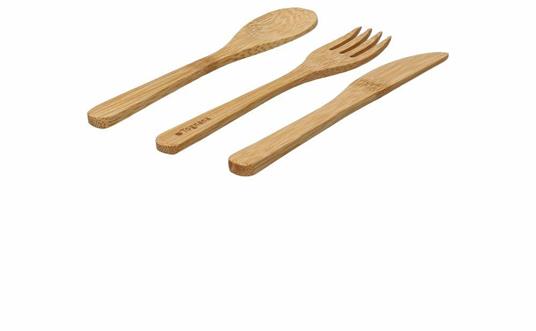 Tognana set 3 posate in bamboo naturale cm 16