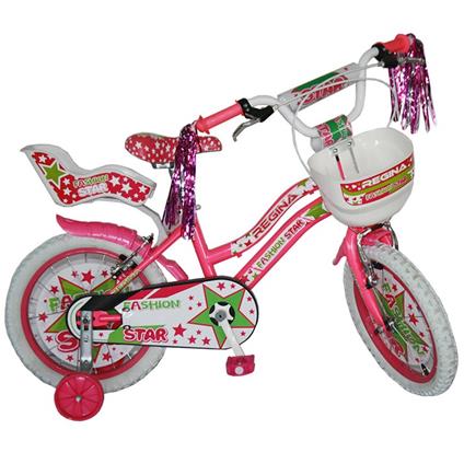 Bicicletta Per Bambini 16" Fashion Star Con Cestino, 2 Freni, Movimenti A Sfera  Gqn 2093