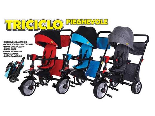 Triciclo Pieghevole Grigio - 3
