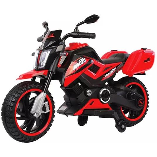 Moto Cross Elettrica per Bambini Arias 12V Luci Suoni Mp3 Usb Rosso con  rotelle - Bakaji - Elettriche - Giocattoli | IBS