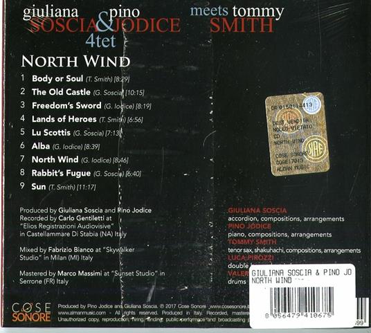 North Wind - CD Audio di Giuliana Soscia,Pino Jodice - 2