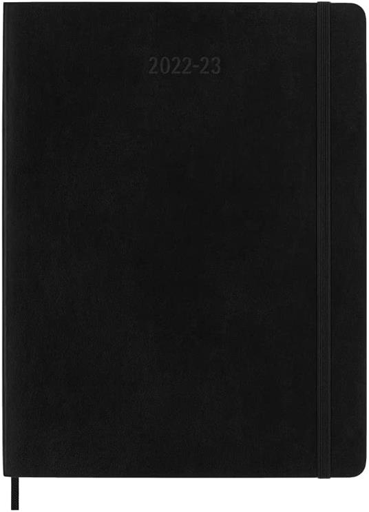 Agenda mensile Moleskine 2022-2023, 18 mesi, XL, copertina morbida - Nero -  Moleskine - Cartoleria e scuola