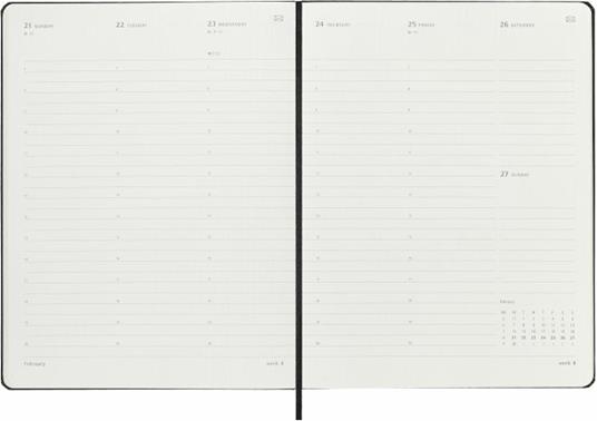 Agenda Moleskine Smart Pro 2023, 12 Mesi, settimanale, verticale, XL, nera - 19 x 25 cm - 3