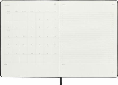 Agenda Moleskine Smart Pro 2023, 12 Mesi, settimanale, verticale, XL, nera - 19 x 25 cm - 4