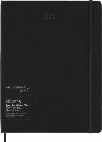 Moleskine 12 mesi - Agenda Pro settimanale verticale nero - Extra