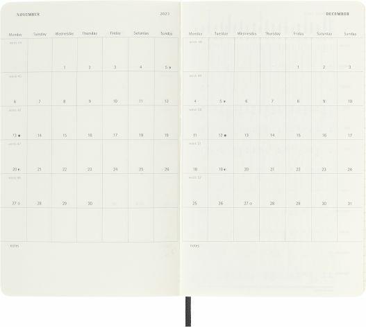 Agenda settimanale Moleskine 2023, 12 mesi, orizzontale, Large, copertina  morbida, Nero - 13 x 21 cm - Moleskine - Cartoleria e scuola | IBS