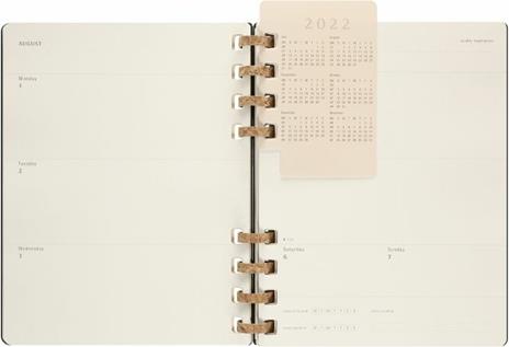 Agenda accademica spiralata Moleskine 2022-2023, 12 mesi, XL, Remake Midnight - 20,4 x 25,2 cm - 11