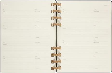 Agenda accademica spiralata Moleskine 2022-2023, 12 mesi, XL, Remake Midnight - 20,4 x 25,2 cm - 13