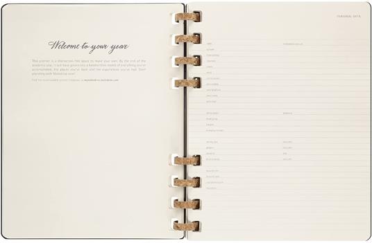 Agenda accademica spiralata Moleskine 2022-2023, 12 mesi, XL, Remake Midnight - 20,4 x 25,2 cm - 6