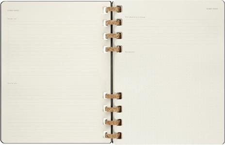 Agenda accademica spiralata Moleskine 2022-2023, 12 mesi, XL, Remake Midnight - 20,4 x 25,2 cm - 7