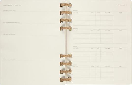 Agenda accademica spiralata Moleskine 2022-2023, 12 mesi, XL, Remake Oyster - 20,4 x 25,2 cm - 12