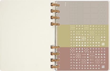 Agenda accademica spiralata Moleskine 2022-2023, 12 mesi, XL, Remake Oyster - 20,4 x 25,2 cm - 15