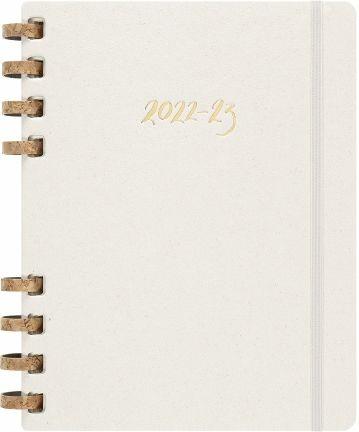 Agenda accademica spiralata Moleskine 2022-2023, 12 mesi, XL, Remake Oyster - 20,4 x 25,2 cm - 2