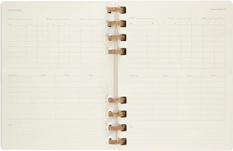 Agenda accademica spiralata Moleskine 2022-2023, 12 mesi, XL, Remake Oyster - 20,4 x 25,2 cm - 6