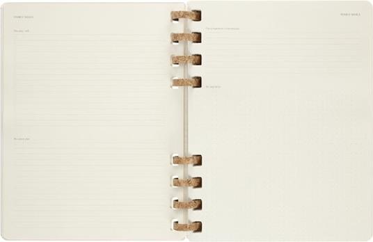 Agenda accademica spiralata Moleskine 2022-2023, 12 mesi, XL, Remake Oyster - 20,4 x 25,2 cm - 7