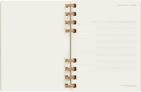 Agenda spiralata Moleskine 2023, 12 mesi, XL, Crush Olive - 20,4 x 25,2 cm - 10