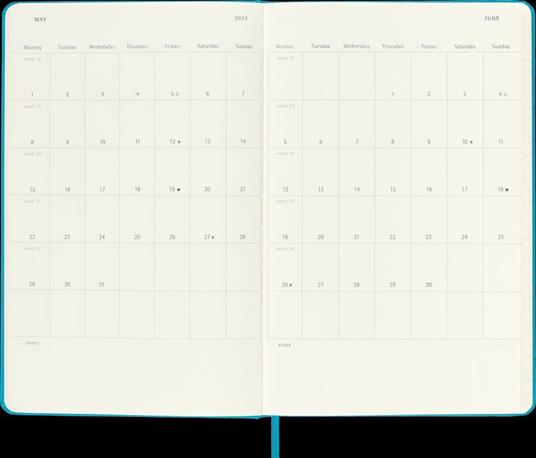 Agenda giornaliera Moleskine 2022-2023, 18 mesi, Large, copertina rigida -  Blu zaffiro - Moleskine - Cartoleria e scuola | IBS