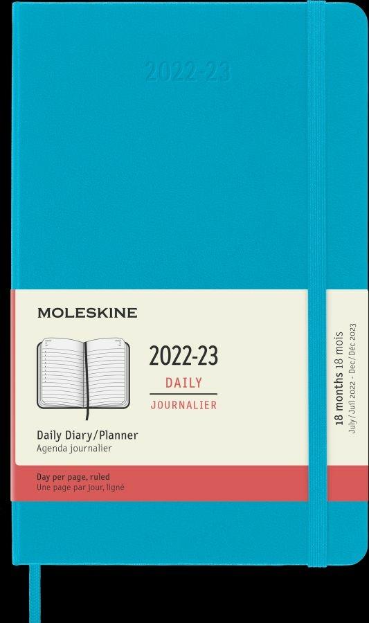 Agenda giornaliera Moleskine 2022-2023, 18 mesi, Large, copertina rigida -  Blu zaffiro - Moleskine - Cartoleria e scuola | IBS