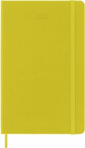 Agenda settimanale Moleskine 2023, 12 mesi, Large, copertina rigida, con spazio per note, giallo paglia - 13 x 21 cm