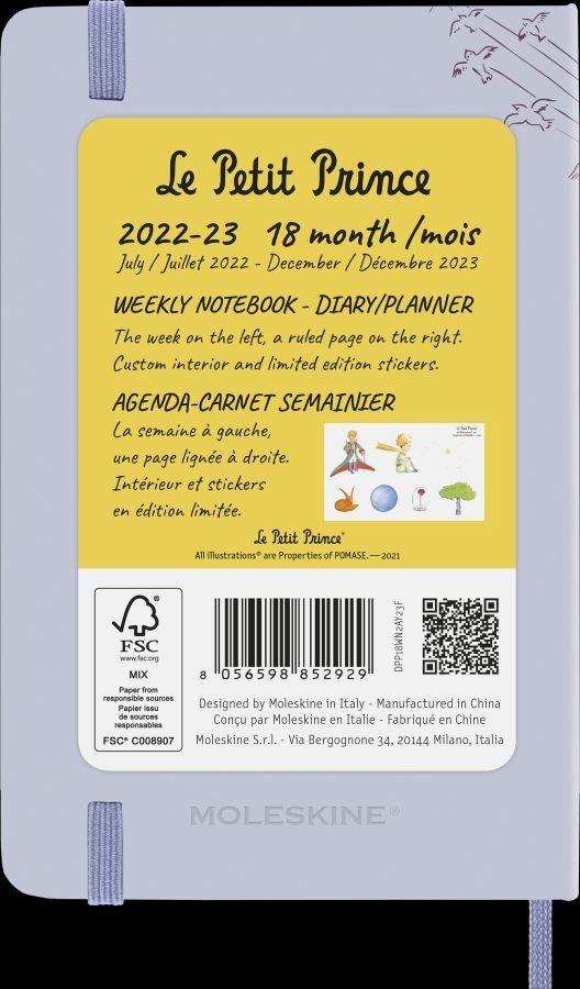Agenda settimanale Moleskine 2022-2023, 18 mesi con spazio per note, Pocket  - Il piccolo principe Volo - Moleskine - Cartoleria e scuola | IBS