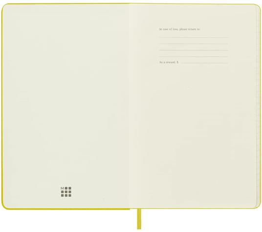 Taccuino Moleskine, a righe, Large, copertina rigida - Seta giallo paglia - 2