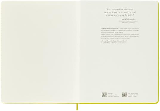 Taccuino Moleskine, a righe, Large, copertina rigida - Seta giallo paglia - 5