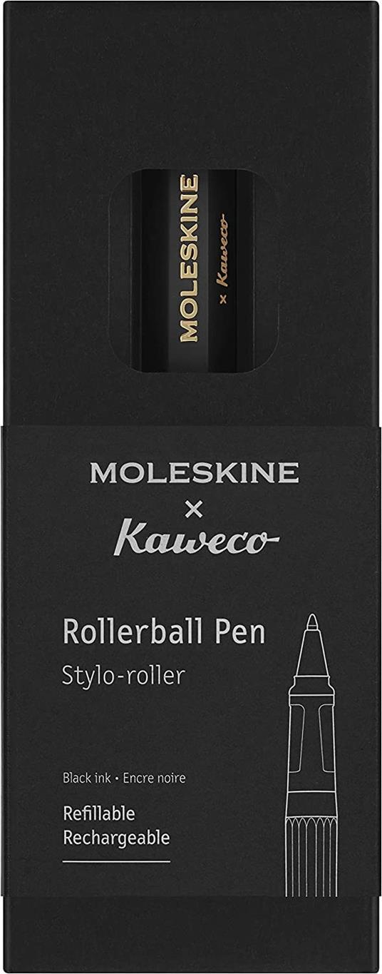 Moleskine x Kaweco, Penna Roller Ricaricabile in Plastica ABS Ricaricabile  con 0,7 mm di Inchiostro Nero Incluso Colore Nero - Moleskine - Cartoleria  e scuola | IBS