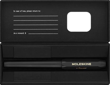 Moleskine x Kaweco, Penna Roller Ricaricabile in Plastica ABS Ricaricabile con 0,7 mm di Inchiostro Nero Incluso Colore Nero - 5