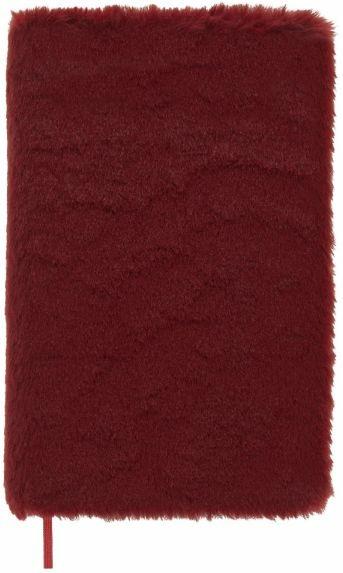 Taccuino Soft. Finta pelliccia color rosso acero, large, a righe - 3